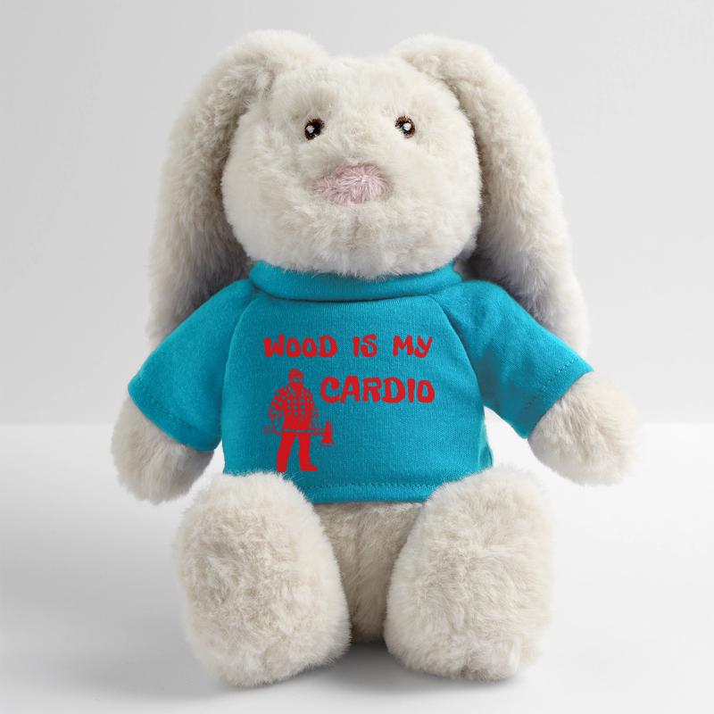 Le bois est mon cardio - Conception de la hache de bûcheron Lapin en peluche recyclé MiniFeet® Crème