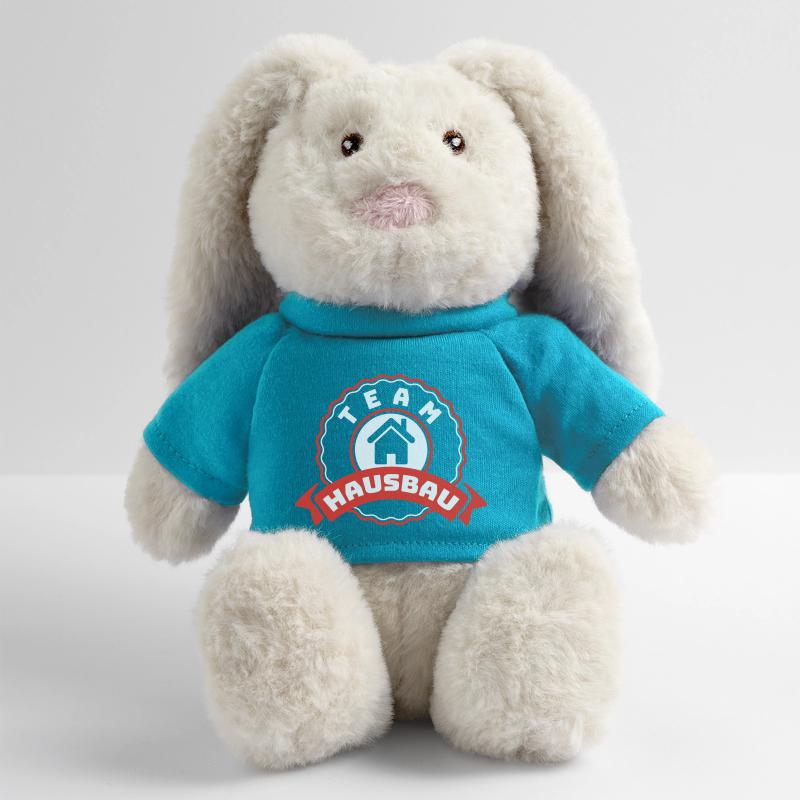 Chemise emblème de l’équipe de construction de maison Lapin en peluche recyclé MiniFeet® Crème