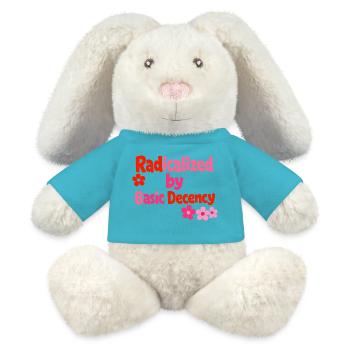 Radical Decency Retro Bloom - MiniFeet® RecycelHase® Bunny Cream - atoll blue - Front