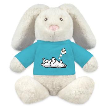 Weißer Schäferhund Schäferhund Schäferhunde - MiniFeet® RecycelHase® Creme - Atollblau - Vorne
