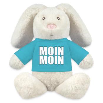 MOIN MOIN - MiniFeet® RecycelHase® Creme - Atollblau - Vorne