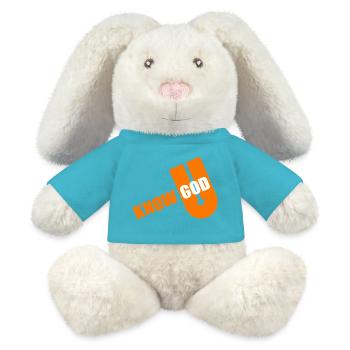Known God Bold Typography - MiniFeet® RecycelHase® Bunny Cream - atoll blue - Front