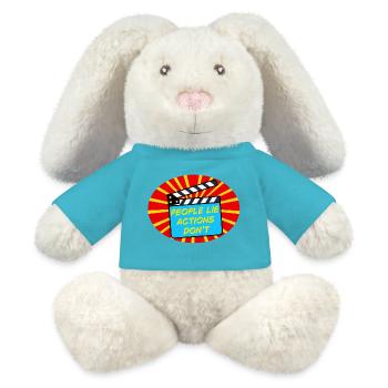 People & Actions - MiniFeet® RecycelHase® Bunny Cream - atoll blue - Front