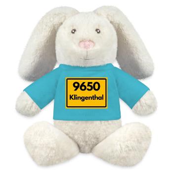 OLD POSTCODE 9650 ZIP 08248 KLINGENTHAL SN - MiniFeet® RecycelHase® Bunny Cream - atoll blue - Front