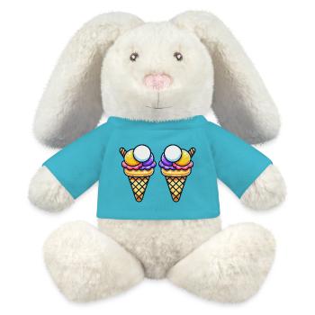 eiscreme 2 - MiniFeet® RecycelHase® Creme - Atollblau - Vorne