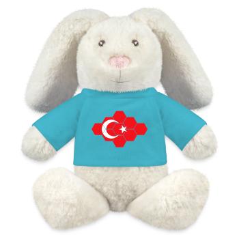 Türkei Turkey   - MiniFeet® RecycelHase® Creme - Atollblau - Vorne