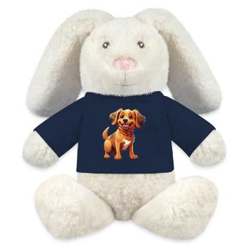Hunde Hunde funkeln in der Illustration - MiniFeet® RecycelHase® Creme - French Navy - Vorne