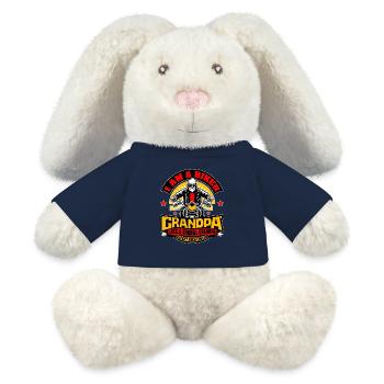 Ich bin ein Biker-Opa Lustiges Zitat für Opa Motor - MiniFeet® RecycelHase® Creme - French Navy - Vorne