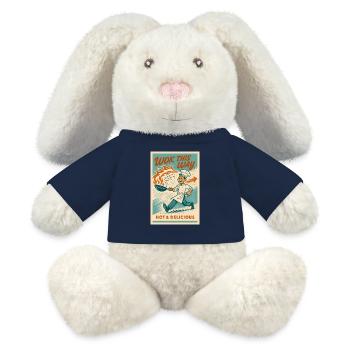 Wok this way | Wok pan retro - MiniFeet® RecycelHase® Bunny Cream - french navy - Front