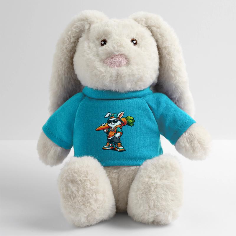 Funny Easter Bunny with Carrot Rabbit MiniFeet® RecycelHase® Creme