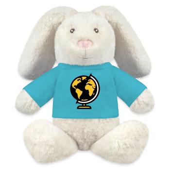 Globus Weltkugel Erde Schule - MiniFeet® RecycelHase® Creme - Atollblau - Vorne