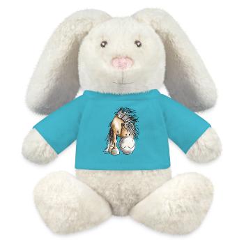 Fjord Horse - MiniFeet® RecycelHase® Bunny Cream - atoll blue - Front