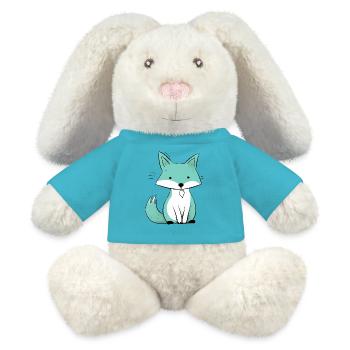 Zozo, der kleine Fuchs - MiniFeet® RecycelHase® Creme - Atollblau - Vorne