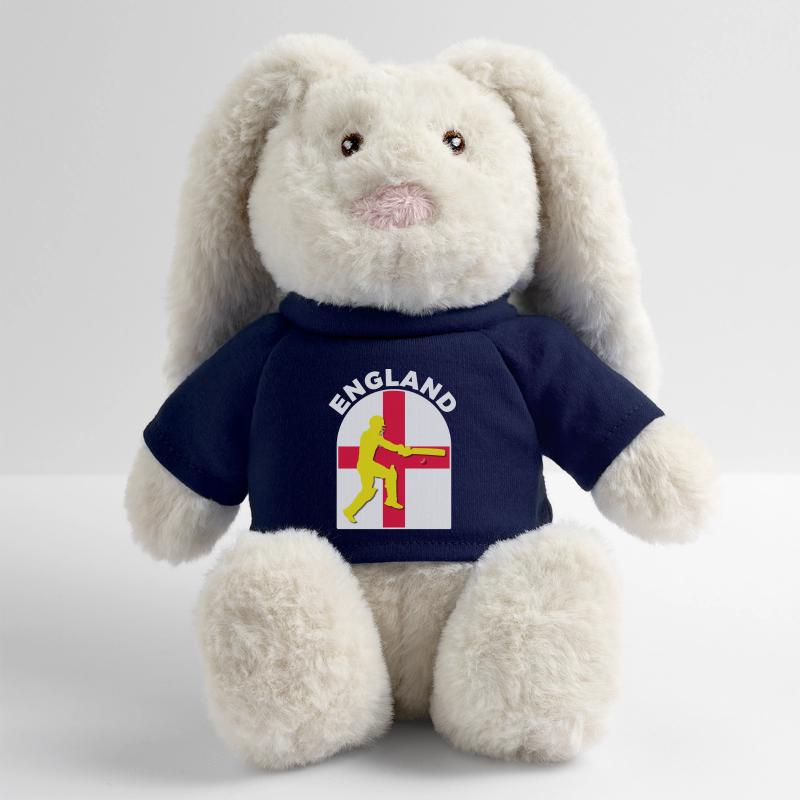 Drapeau de l’Angleterre batteur de cricket Angleterre par DPattonPD Lapin en peluche recyclé MiniFeet® Crème
