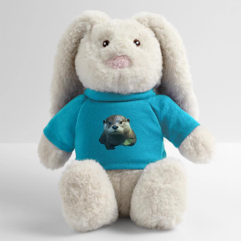 Süßer Otter mit Blatt MiniFeet® RecycelHase® Creme