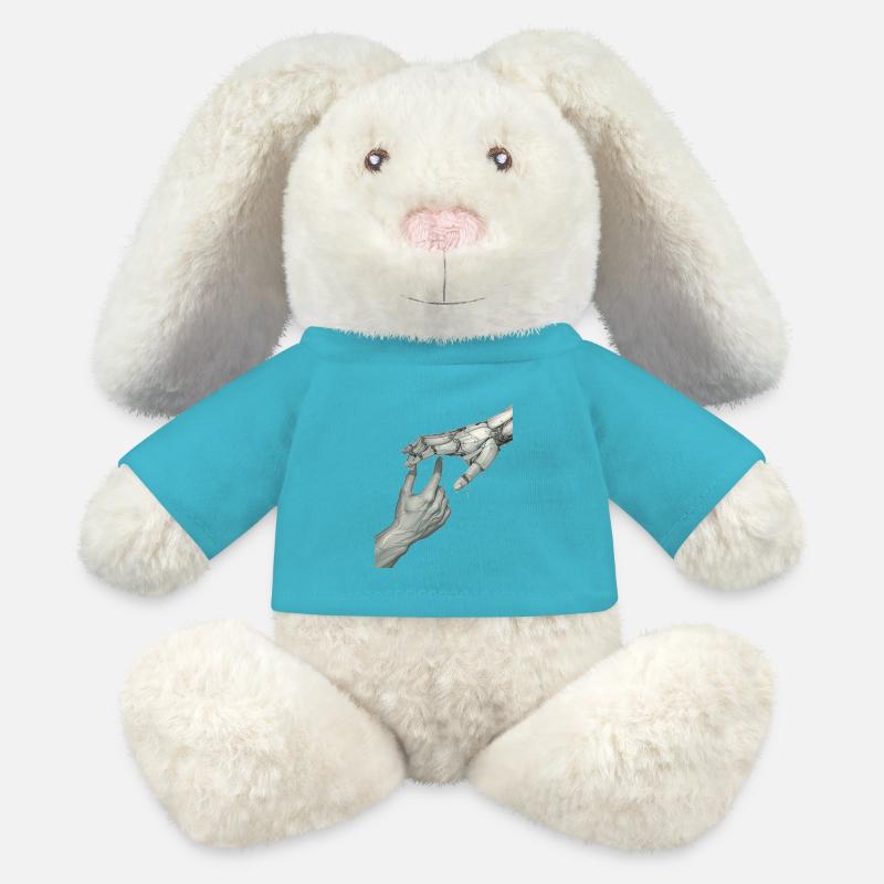 Hands - MiniFeet® RecycelHase® Bunny Cream - atoll blue