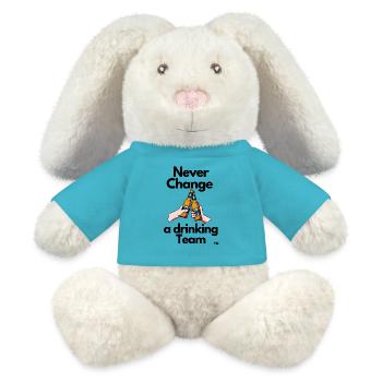 Malle Never change a drinking Team 1 - MiniFeet® RecycelHase® Bunny Cream - atoll blue - Front