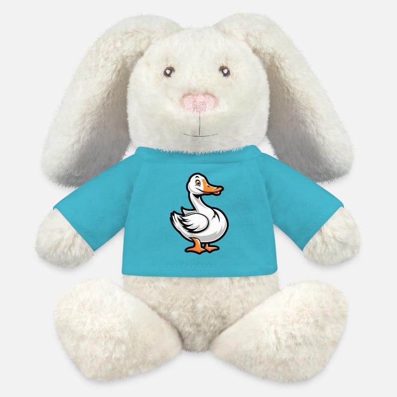 Goose Comic - MiniFeet® RecycelHase® Bunny Cream - atoll blue