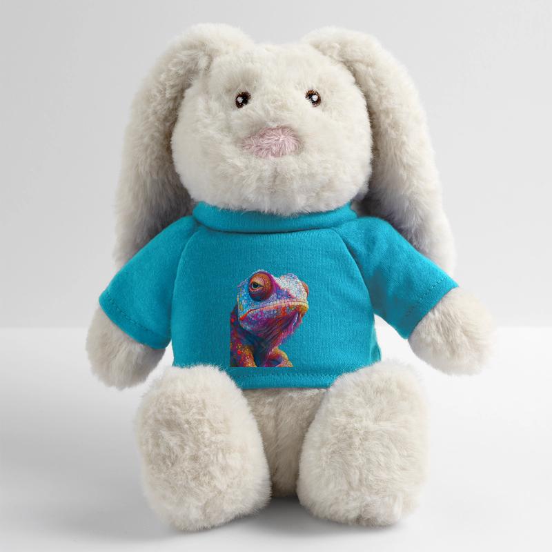 Caméléon Lapin en peluche recyclé MiniFeet® Crème