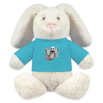 Des fantômes, des êtres surnaturels ou de l’imagination ? - Lapin en peluche recyclé MiniFeet® Crème - bleu outremer - Devant