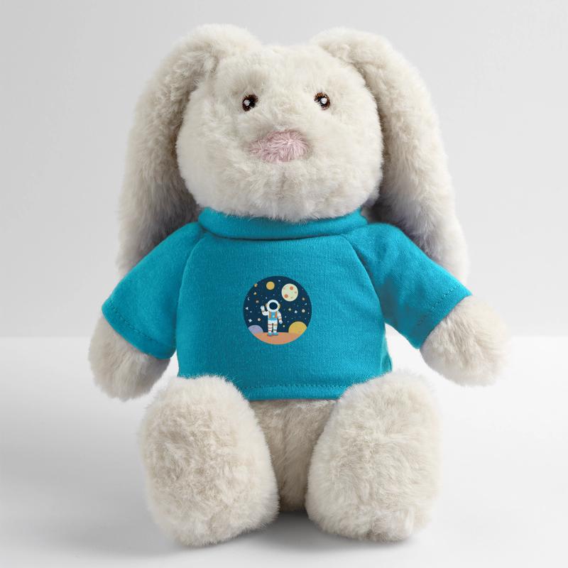 Salutations de l’espace Lapin en peluche recyclé MiniFeet® Crème