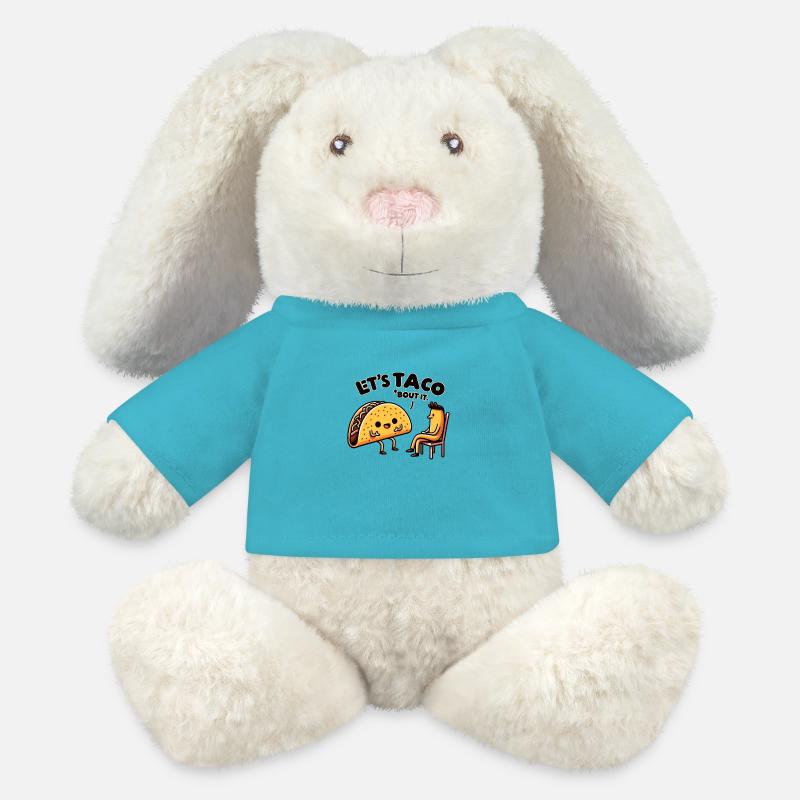 Lets Taco Bout It - MiniFeet® RecycelHase® Creme - Atollblau