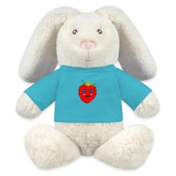Manga Strawberry - MiniFeet® RecycelHase® Bunny Cream - atoll blue - Front
