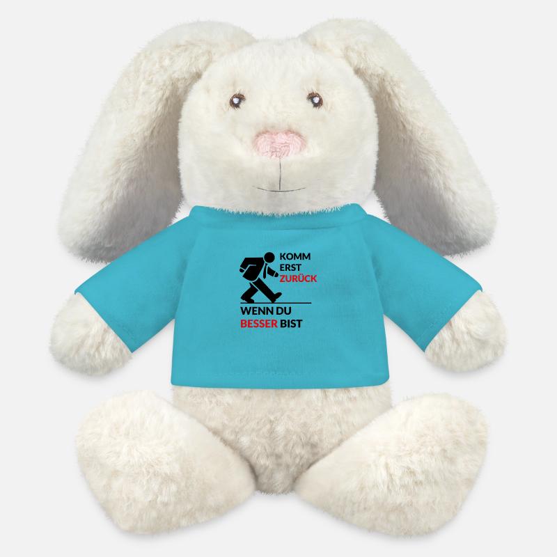 Design "Comeback Statement" - MiniFeet® RecycelHase® Creme - Atollblau