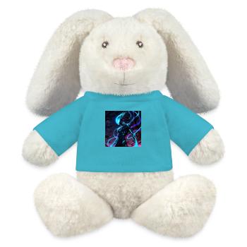Leonardo Anime XL In the darkness of the cosmos - MiniFeet® RecycelHase® Creme - Atollblau - Vorne