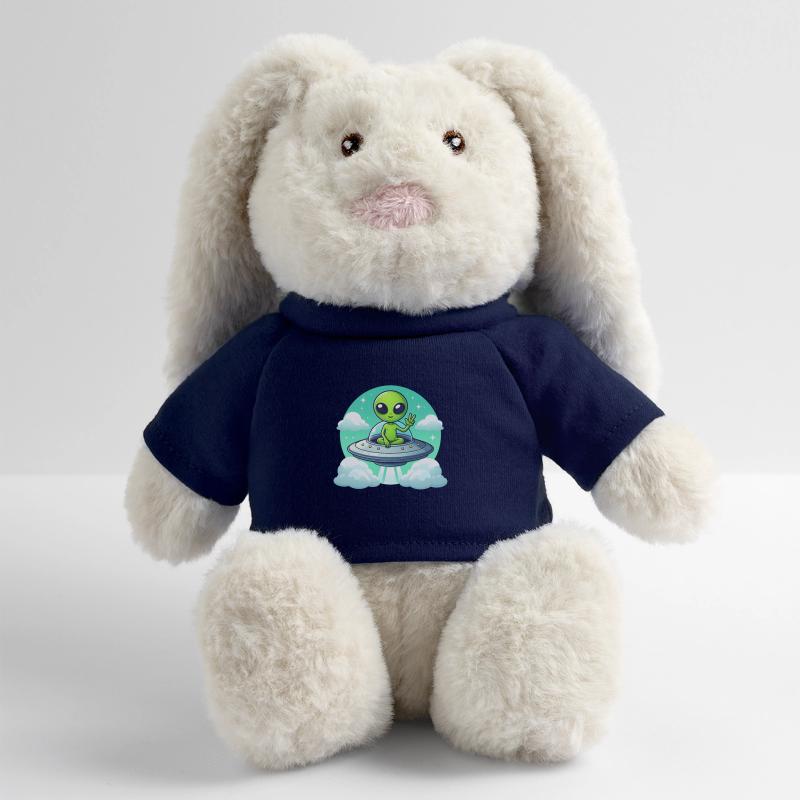 Alien Shows Peace MiniFeet® RecycelHase® Bunny Cream