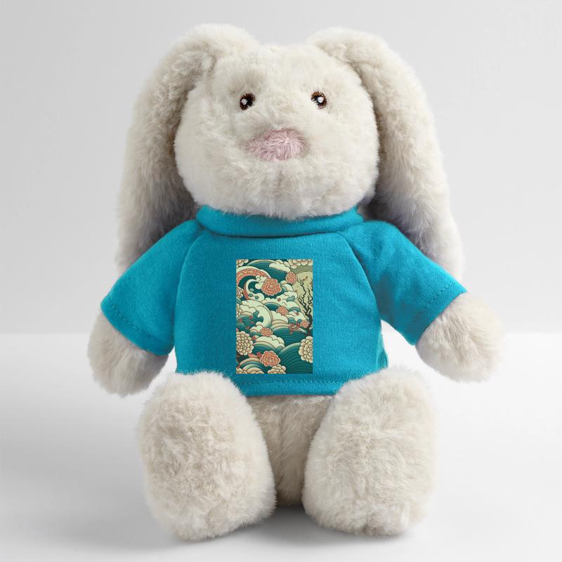 Wave Roses Ukiyo Clouds Pattern MiniFeet® RecycelHase® Bunny Cream