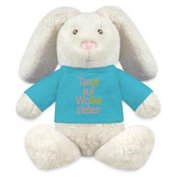 Dance on cloud nine! - MiniFeet® RecycelHase® Bunny Cream - atoll blue - Front