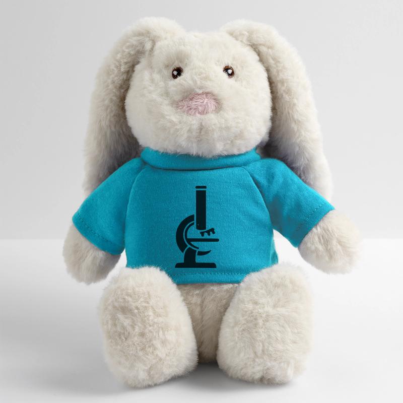 Microscope Lapin en peluche recyclé MiniFeet® Crème