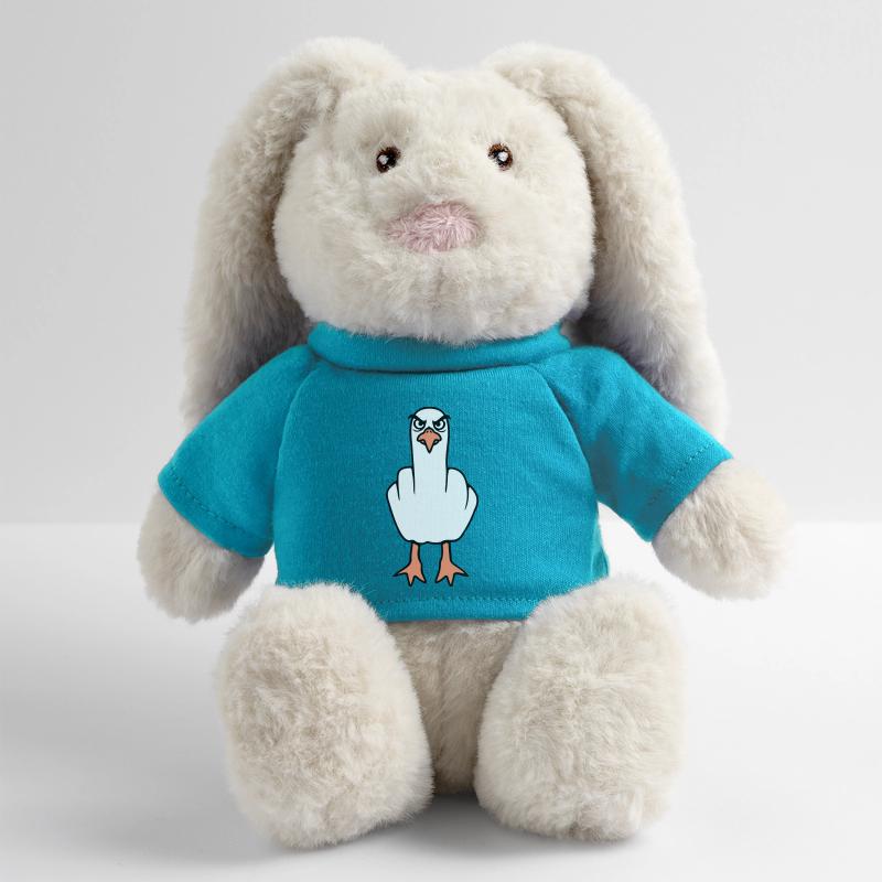 Möwe Mittelfinger Beleidigung Stinkefinger frech MiniFeet® RecycelHase® Creme