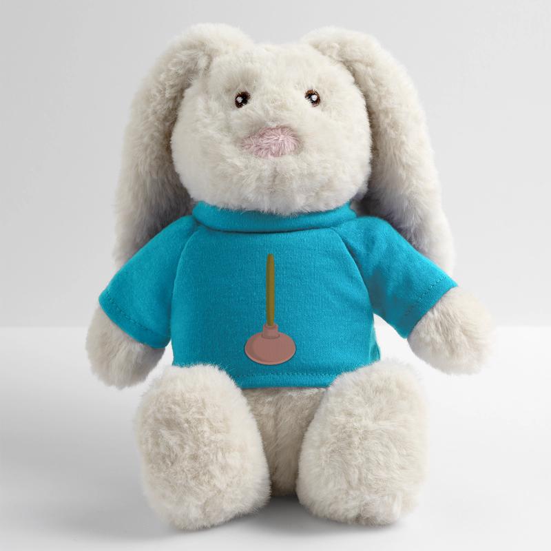 Piston Lapin en peluche recyclé MiniFeet® Crème