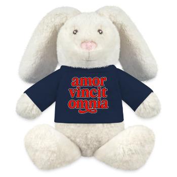 Amor vincit omnia - MiniFeet® RecycelHase® Bunny Cream - french navy - Front