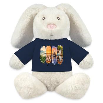 Alabama Urlaub Travel – Südstaaten & Natur Motiv - MiniFeet® RecycelHase® Creme - French Navy - Vorne