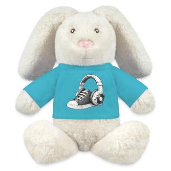 MUSICAL SNEAKERS - black & white - Lapin en peluche recyclé MiniFeet® Crème - bleu outremer - Devant