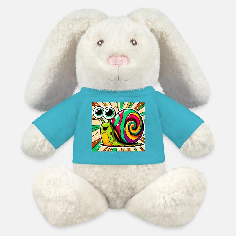 Snail - MiniFeet® RecycelHase® Bunny Cream - atoll blue
