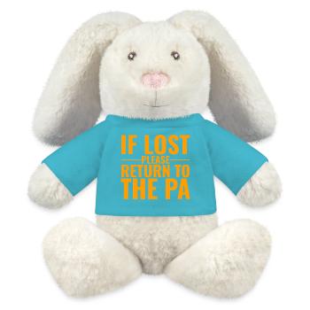 If Lost Please Return To PA - MiniFeet® RecycelHase® Bunny Cream - atoll blue - Front