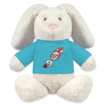 Boules volantes pour les joueurs de boules Bouler - Lapin en peluche recyclé MiniFeet® Crème - bleu outremer - Devant