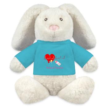 Assistentin für Kinderbetreuung - MiniFeet® RecycelHase® Creme - Atollblau - Vorne
