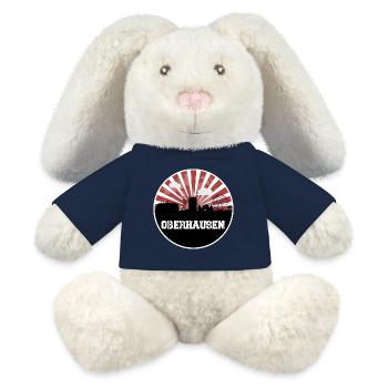 Oberhausen Home Game Skyline - Lapin en peluche recyclé MiniFeet® Crème - bleu marine - Devant