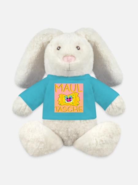 Maultaschen Clown - MiniFeet® RecycelHase® Creme - Atollblau