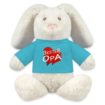 BESTER OPA - MiniFeet® RecycelHase® Creme - Atollblau - Vorne