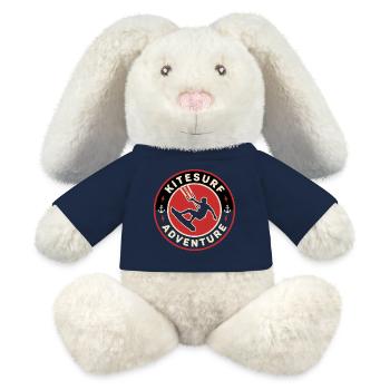 Kite Surf Shirt, Kite Adventure Hoodie, Tote Bag - MiniFeet® RecycelHase® Bunny Cream - french navy - Front