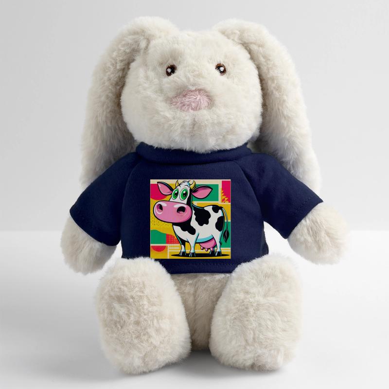 vache Lapin en peluche recyclé MiniFeet® Crème