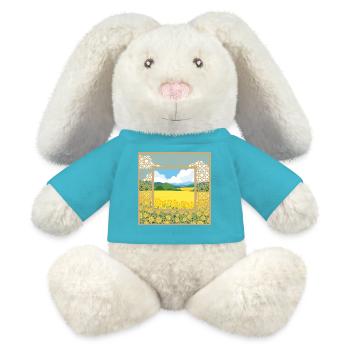 Nature window - MiniFeet® RecycelHase® Bunny Cream - atoll blue - Front