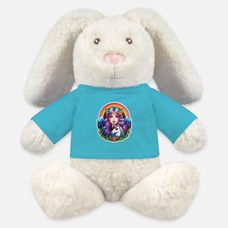 jollycorn fairy one - MiniFeet® RecycelHase® Creme - Atollblau
