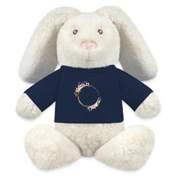 Flower circle, colorfully customizable - MiniFeet® RecycelHase® Bunny Cream - french navy - Front